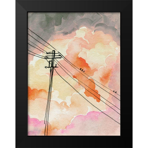 Cloudy Communication II Black Modern Wood Framed Art Print by Parker, Jennifer Paxton
