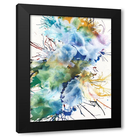 Like An Iris I Black Modern Wood Framed Art Print by Fuchs, Jodi