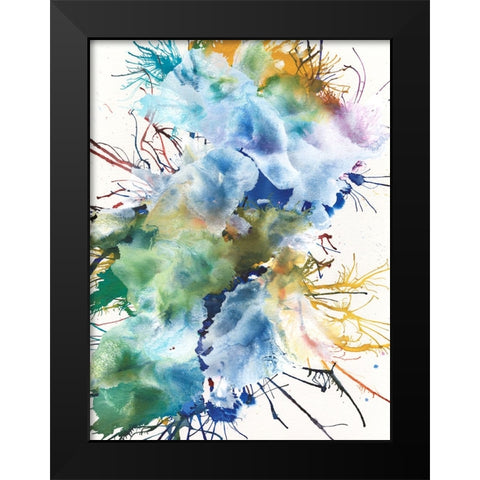 Like An Iris I Black Modern Wood Framed Art Print by Fuchs, Jodi