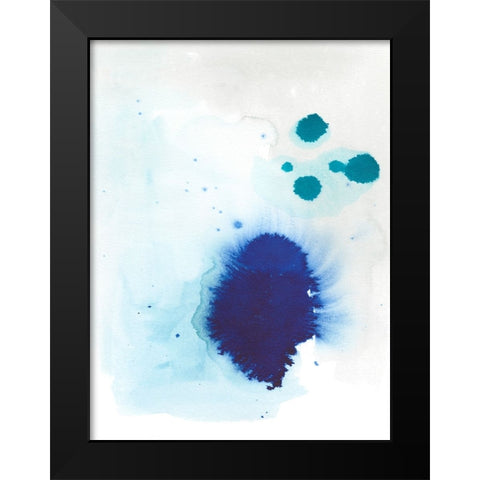 Spare Blue I Black Modern Wood Framed Art Print by Fuchs, Jodi
