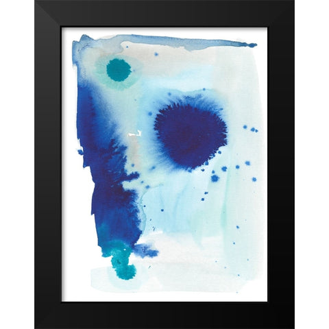 Spare Blue II Black Modern Wood Framed Art Print by Fuchs, Jodi