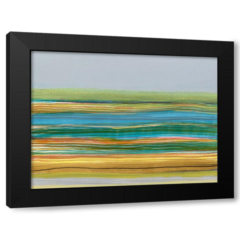 Parallel Striae II Black Modern Wood Framed Art Print with Double Matting by Fuchs, Jodi