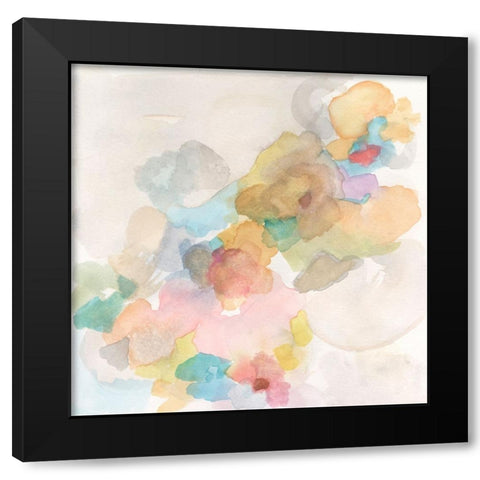 Soft Bloom II Black Modern Wood Framed Art Print with Double Matting by Fuchs, Jodi