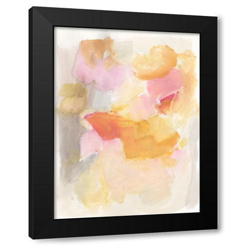 Warm Petals I Black Modern Wood Framed Art Print by Fuchs, Jodi