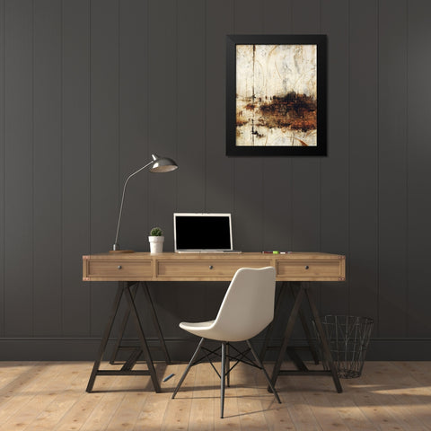 New Haven Golds Black Modern Wood Framed Art Print by Schicker, Joshua