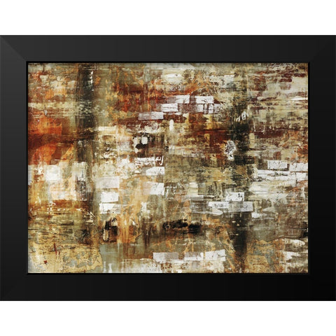Brick Wall Black Modern Wood Framed Art Print by Henry, Alexys