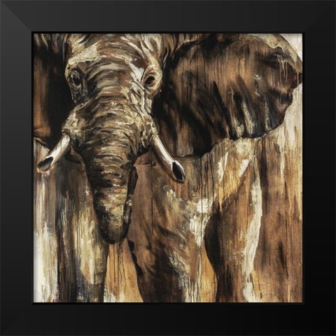 Chief Black Modern Wood Framed Art Print by Edmunds, Sydney