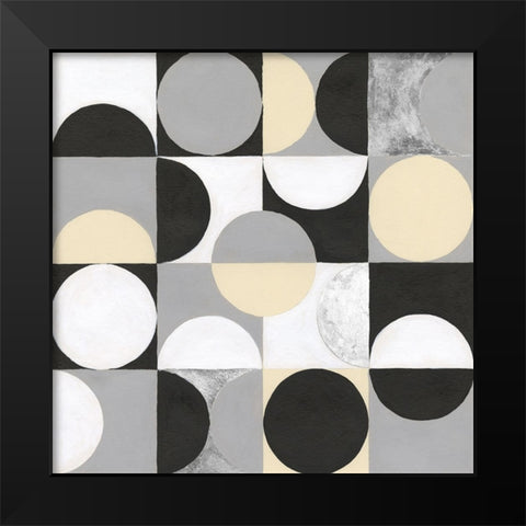 Circle Quadrants I Black Modern Wood Framed Art Print by Willett, Michael