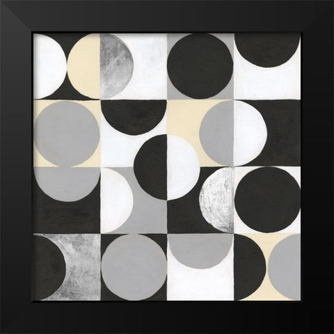 Circle Quadrants II Black Modern Wood Framed Art Print by Willett, Michael