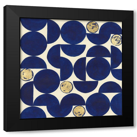 Indigo Hemispheres I Black Modern Wood Framed Art Print by Willett, Michael