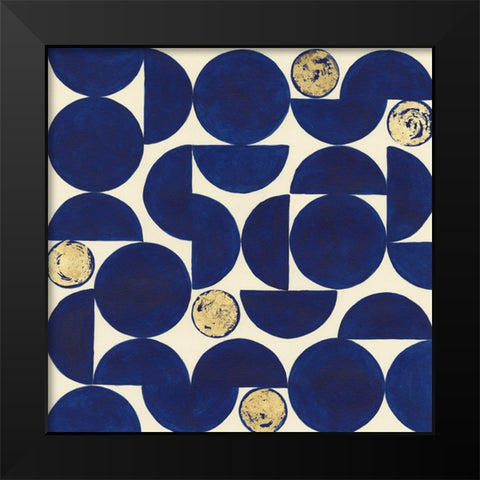 Indigo Hemispheres I Black Modern Wood Framed Art Print by Willett, Michael