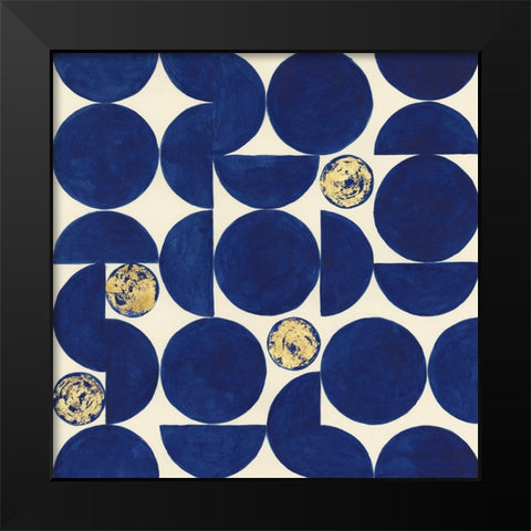 Indigo Hemispheres II Black Modern Wood Framed Art Print by Willett, Michael