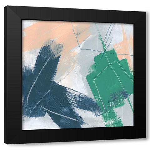 Diagonal Flight Plan I Black Modern Wood Framed Art Print by Vess, June Erica