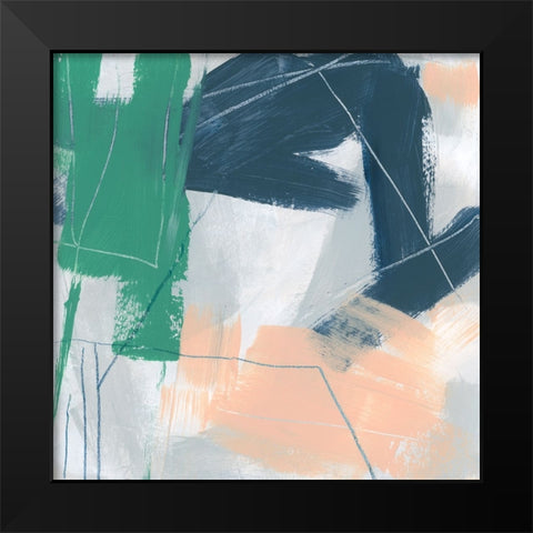 Diagonal Flight Plan II Black Modern Wood Framed Art Print by Vess, June Erica