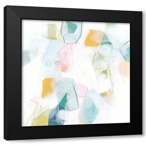 Fragmented Palette III Black Modern Wood Framed Art Print with Double Matting by Vess, June Erica