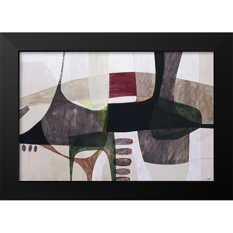 Godzilla Black Modern Wood Framed Art Print by Wire, Tony