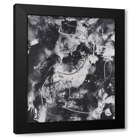 Radical Mix I Black Modern Wood Framed Art Print with Double Matting by Moore, Regina
