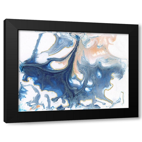 Dancing Blue I Black Modern Wood Framed Art Print by Bramma, Lila