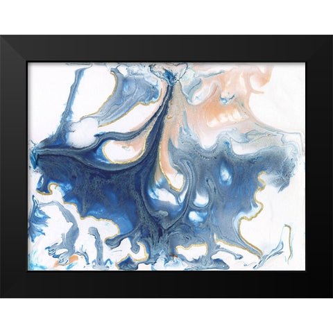 Dancing Blue I Black Modern Wood Framed Art Print by Bramma, Lila