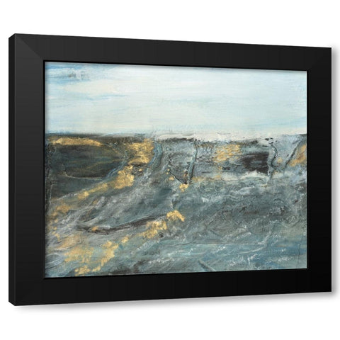 Flow of Love in Ocean I Black Modern Wood Framed Art Print with Double Matting by Bramma, Lila