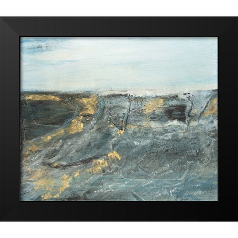 Flow of Love in Ocean I Black Modern Wood Framed Art Print by Bramma, Lila