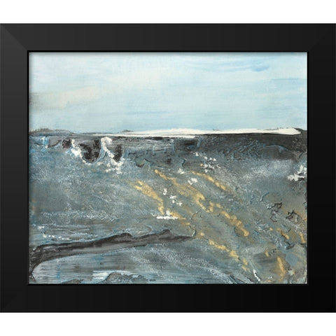Flow of Love in Ocean II Black Modern Wood Framed Art Print by Bramma, Lila