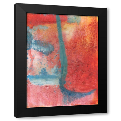 Spring Step II Black Modern Wood Framed Art Print with Double Matting by Kaelber, Renee