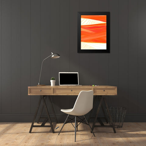 Warm Rays I Black Modern Wood Framed Art Print by Kaelber, Renee