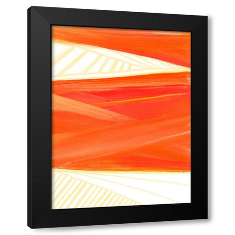 Warm Rays I Black Modern Wood Framed Art Print by Kaelber, Renee