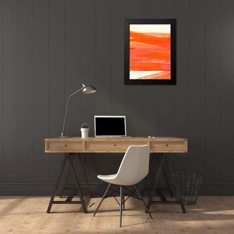 Warm Rays II Black Modern Wood Framed Art Print by Kaelber, Renee