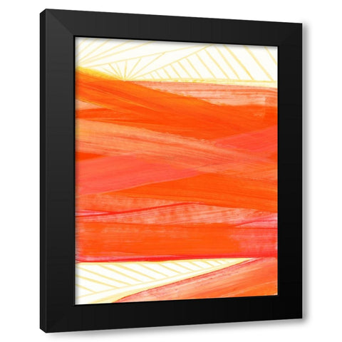 Warm Rays II Black Modern Wood Framed Art Print by Kaelber, Renee