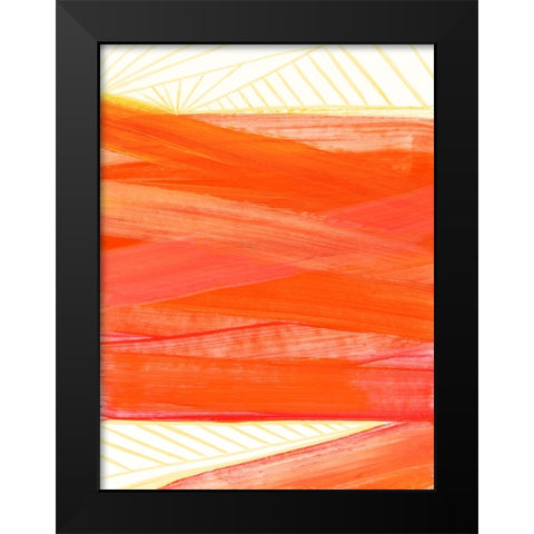 Warm Rays II Black Modern Wood Framed Art Print by Kaelber, Renee