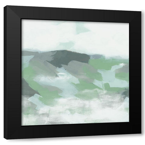 Green Muir I Black Modern Wood Framed Art Print by Vess, June Erica