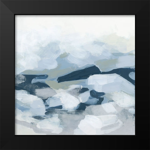 Blue Valley Impression I Black Modern Wood Framed Art Print by Vess, June Erica