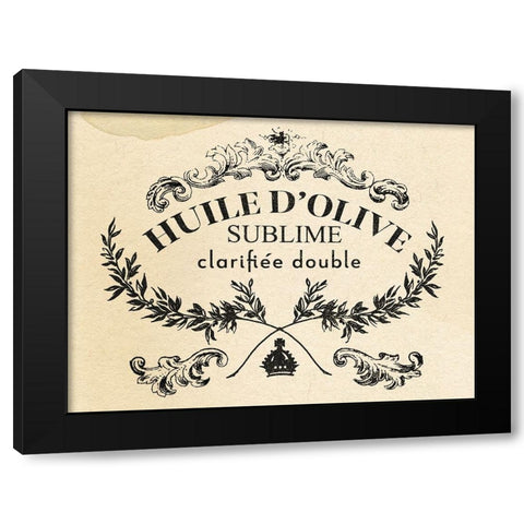 Antique French Label IV Black Modern Wood Framed Art Print by Green, Jacob