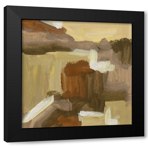 Yellow Dawn III Black Modern Wood Framed Art Print with Double Matting by Wang, Melissa