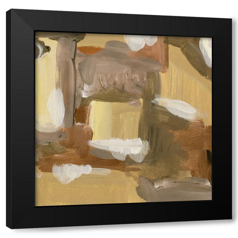 Yellow Dawn V Black Modern Wood Framed Art Print with Double Matting by Wang, Melissa