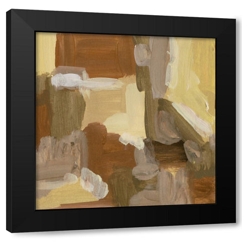 Yellow Dawn VI Black Modern Wood Framed Art Print with Double Matting by Wang, Melissa