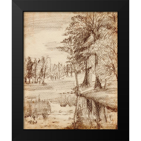 Forest View I Black Modern Wood Framed Art Print by Wang, Melissa