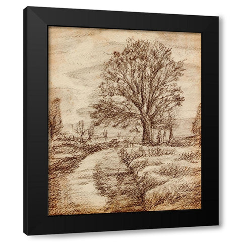 Forest View III Black Modern Wood Framed Art Print with Double Matting by Wang, Melissa
