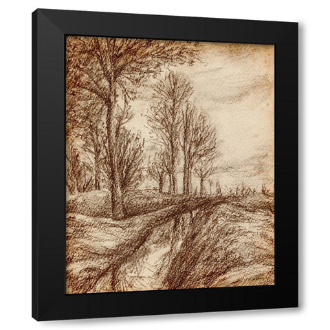 Forest View IV Black Modern Wood Framed Art Print with Double Matting by Wang, Melissa