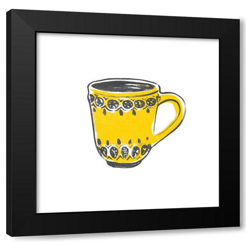 Coffee Kitsch III Black Modern Wood Framed Art Print by Vess, June Erica