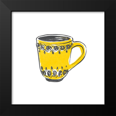 Coffee Kitsch III Black Modern Wood Framed Art Print by Vess, June Erica