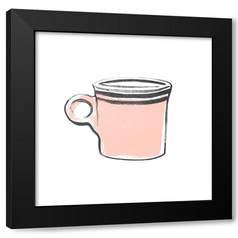 Coffee Kitsch IV Black Modern Wood Framed Art Print by Vess, June Erica