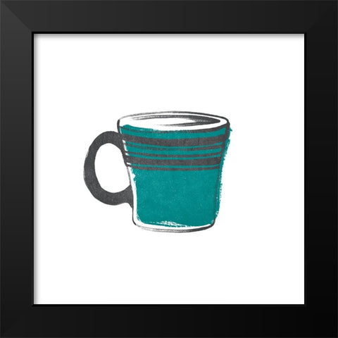 Coffee Kitsch VI Black Modern Wood Framed Art Print by Vess, June Erica