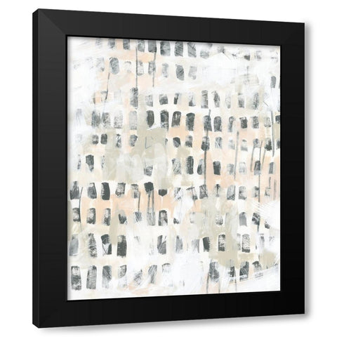 Sand Glyphs III Black Modern Wood Framed Art Print by Vess, June Erica