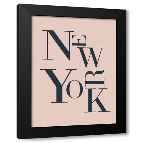 City Center Type I Black Modern Wood Framed Art Print by Green, Jacob