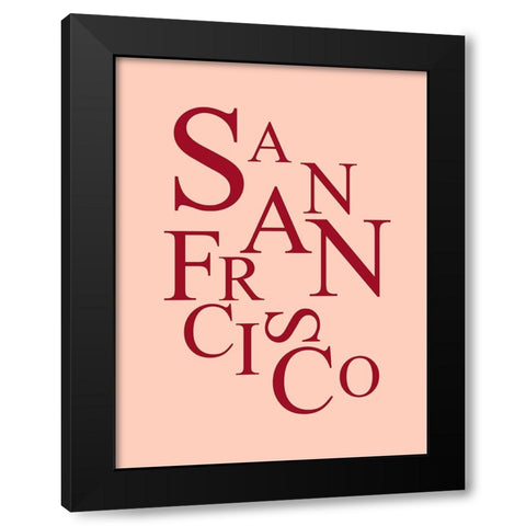 City Center Type II Black Modern Wood Framed Art Print by Green, Jacob