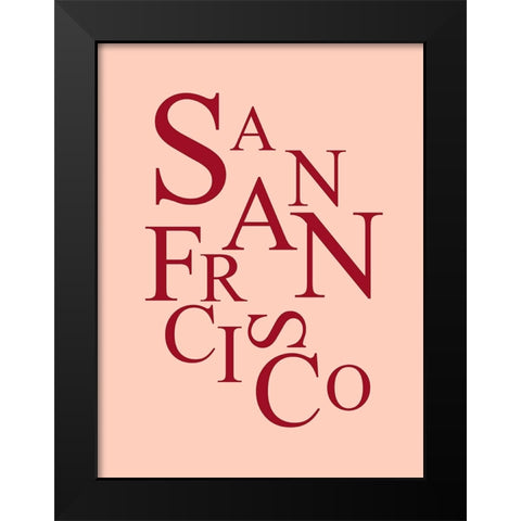City Center Type II Black Modern Wood Framed Art Print by Green, Jacob