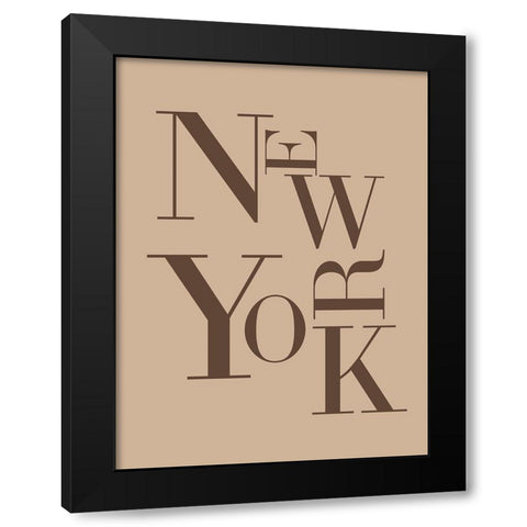 Neutral City Center Type I Black Modern Wood Framed Art Print with Double Matting by Green, Jacob